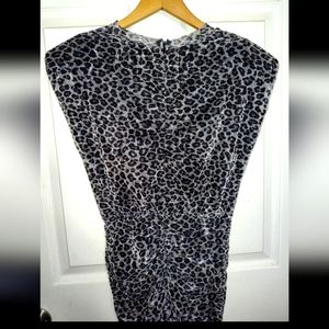 Fiestar Claws Out Ruched Women's Mini Bodycon Cheetah Print Dress SMALL